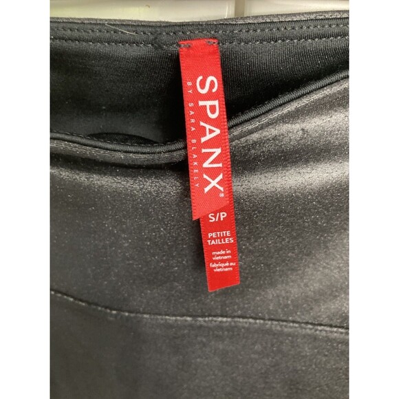 Spanx Faux Leather Leggings‎ Size Small Petite Black - Picture 2 of 3